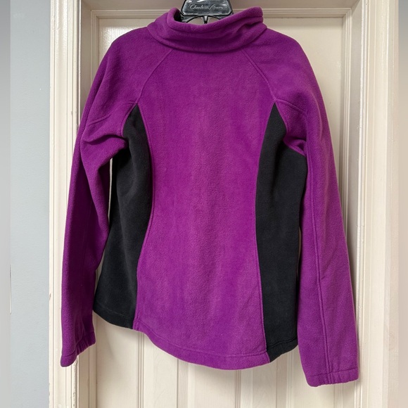 NWT Columbia Purple and Black Zip Fleece Jacket, XL - Picture 2 of 6